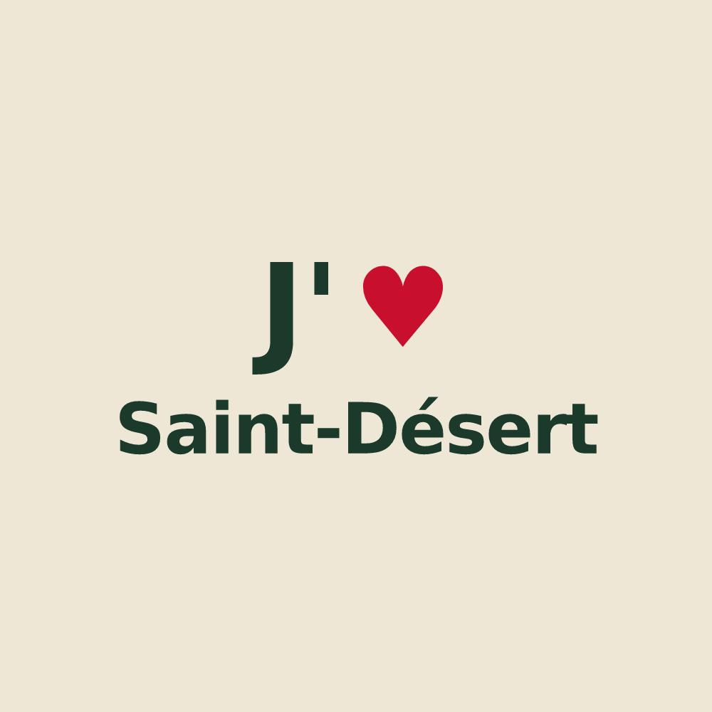 Tote bag personnalisé Saint-Désert — design J'aime Saint-Désert