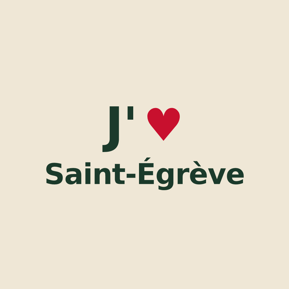 Tote bag personnalisé Saint-Égrève — design J'aime Saint-Égrève
