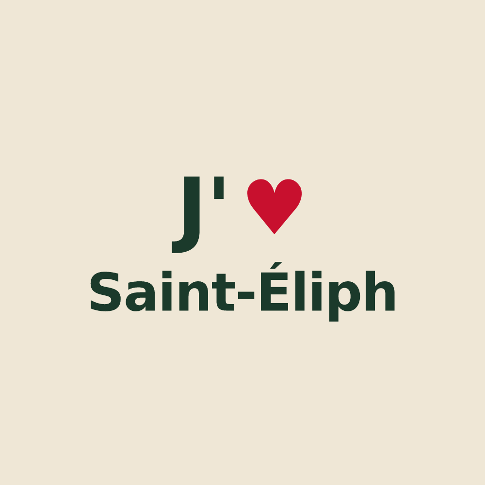 Tote bag personnalisé Saint-Éliph — design J'aime Saint-Éliph
