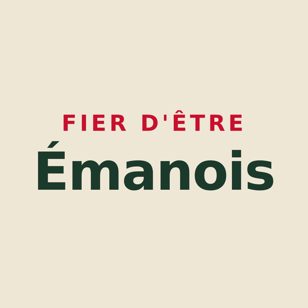 Tote bag « Fier d'être Émanois » — design pour Saint-Éman