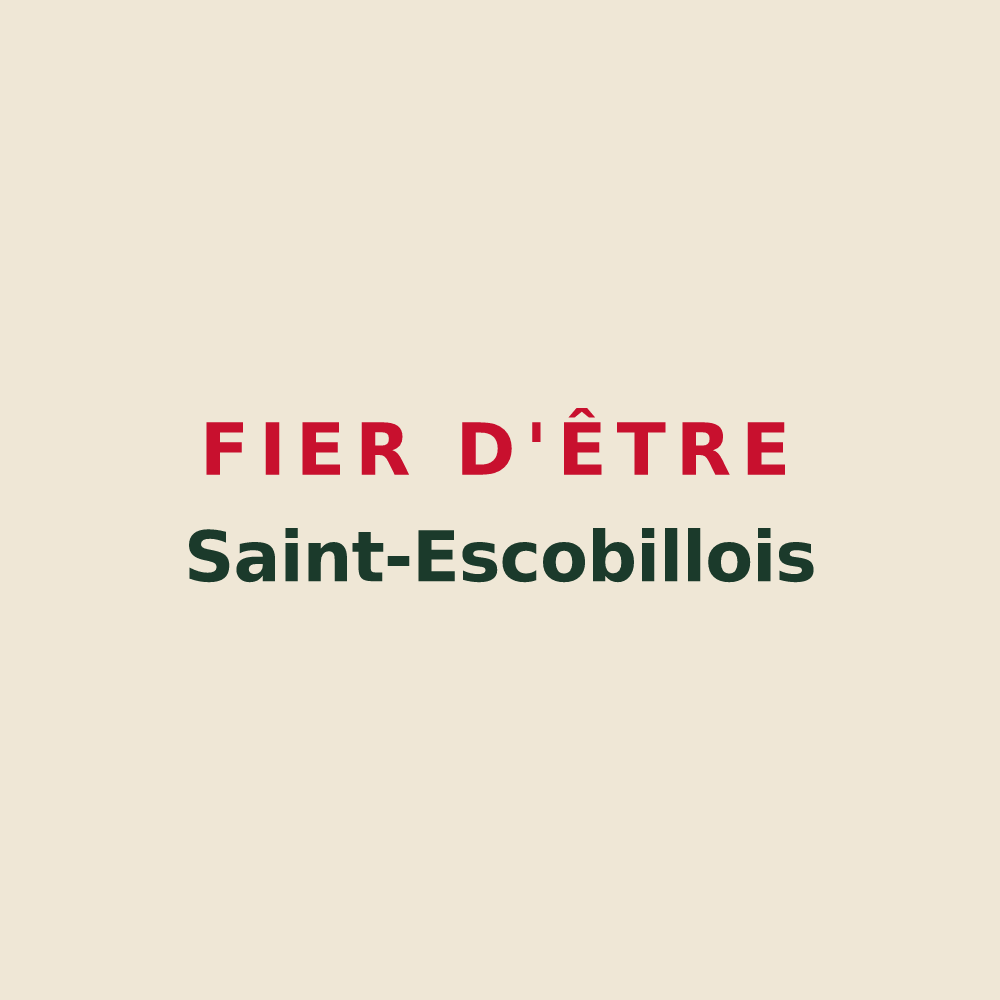 Tote bag « Fier d'être Saint-Escobillois » — design pour Saint-Escobille