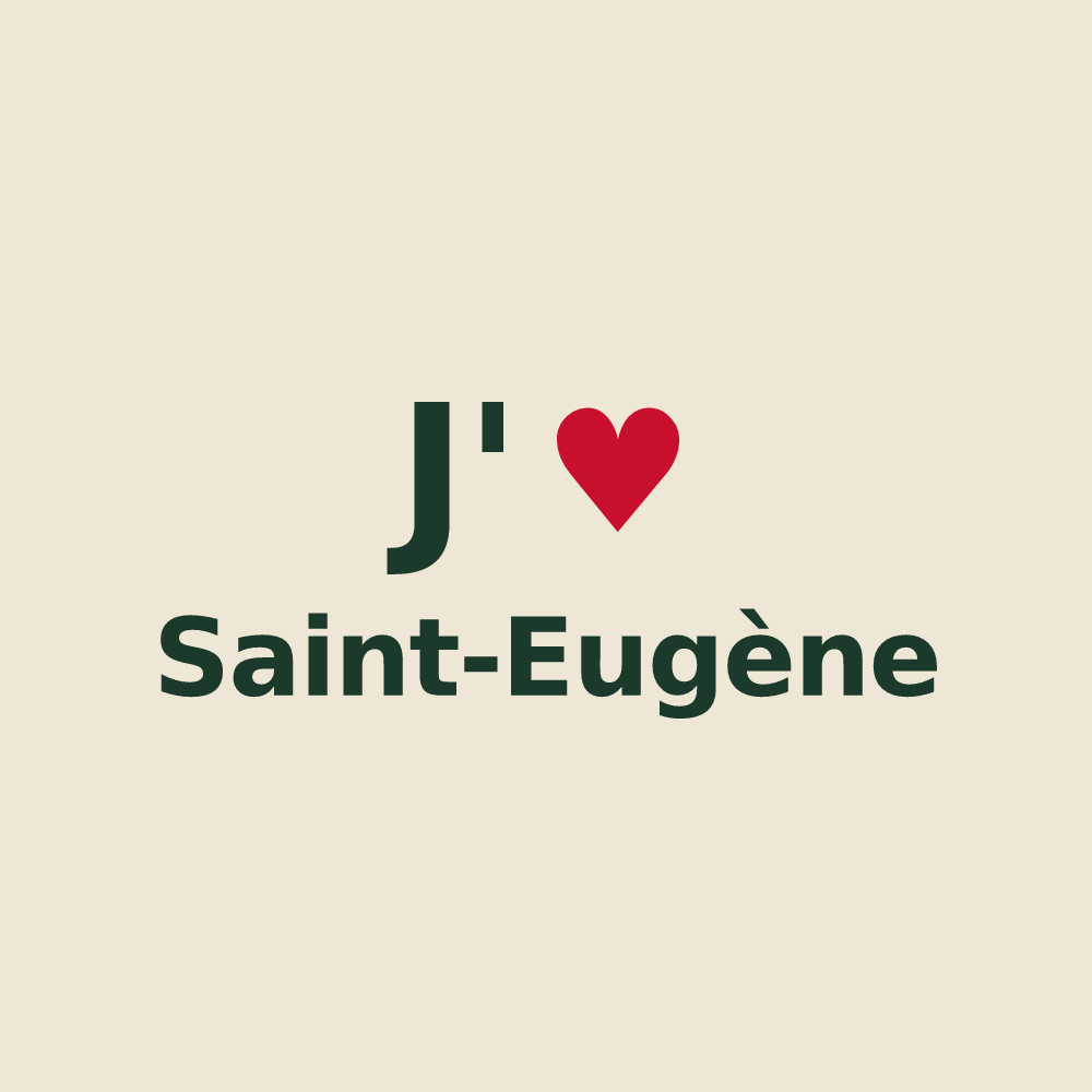Tote bag personnalisé Saint-Eugène — design J'aime Saint-Eugène