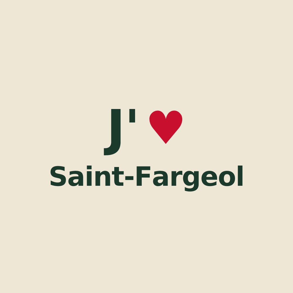 Tote bag personnalisé Saint-Fargeol — design J'aime Saint-Fargeol