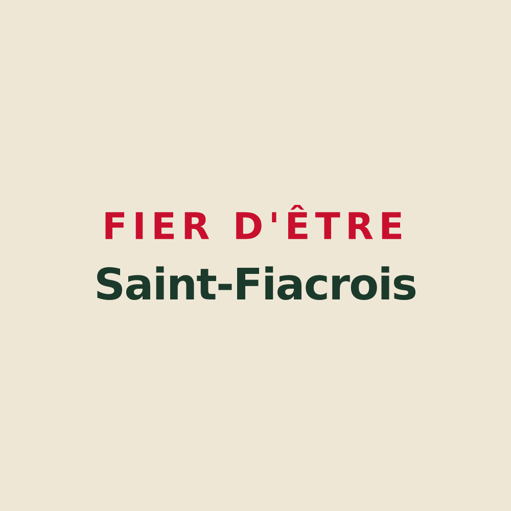 Tote bag « Fier d'être Saint-Fiacrois » — design pour Saint-Fiacre