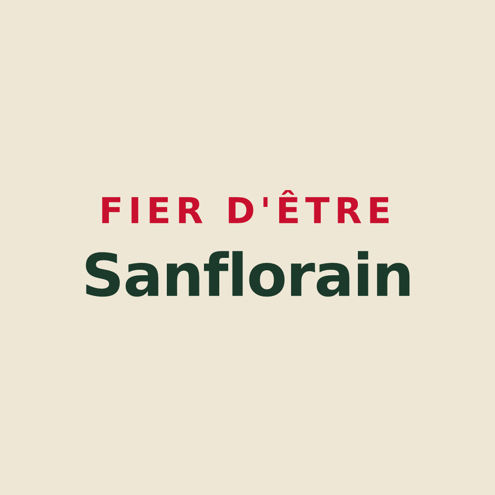 Tote bag « Fier d'être Sanflorain » — design pour Saint-Flour