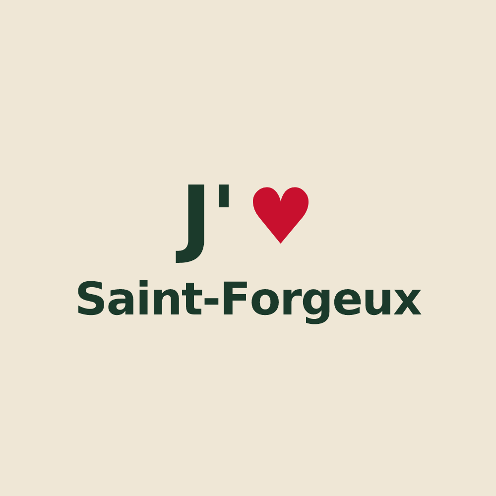 Tote bag personnalisé Saint-Forgeux — design J'aime Saint-Forgeux
