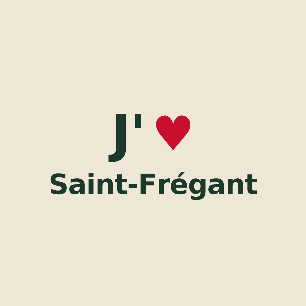 Tote bag personnalisé Saint-Frégant — design J'aime Saint-Frégant