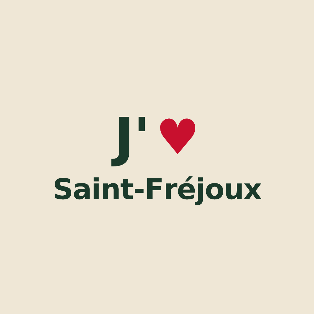 Tote bag personnalisé Saint-Fréjoux — design J'aime Saint-Fréjoux