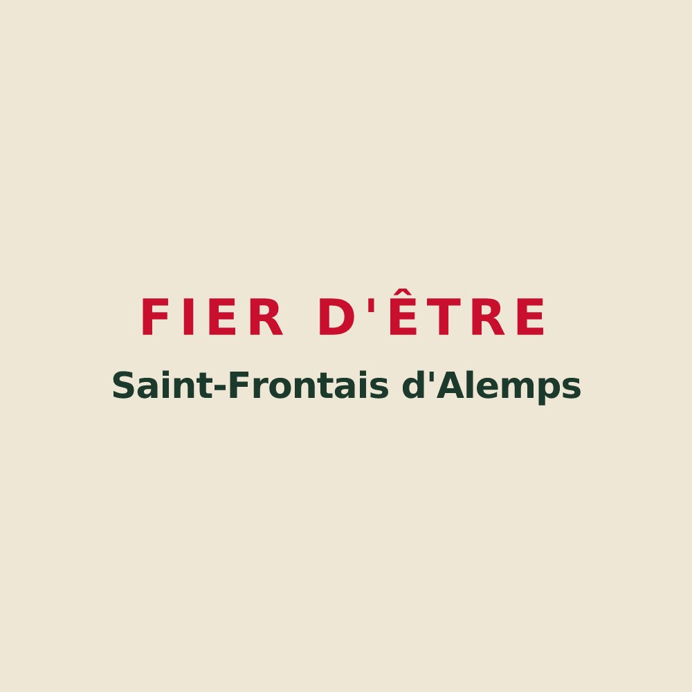 Tote bag « Fier d'être Saint-Frontais d'Alemps » — design pour Saint-Front-d'Alemps