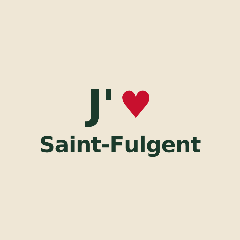 Tote bag personnalisé Saint-Fulgent — design J'aime Saint-Fulgent