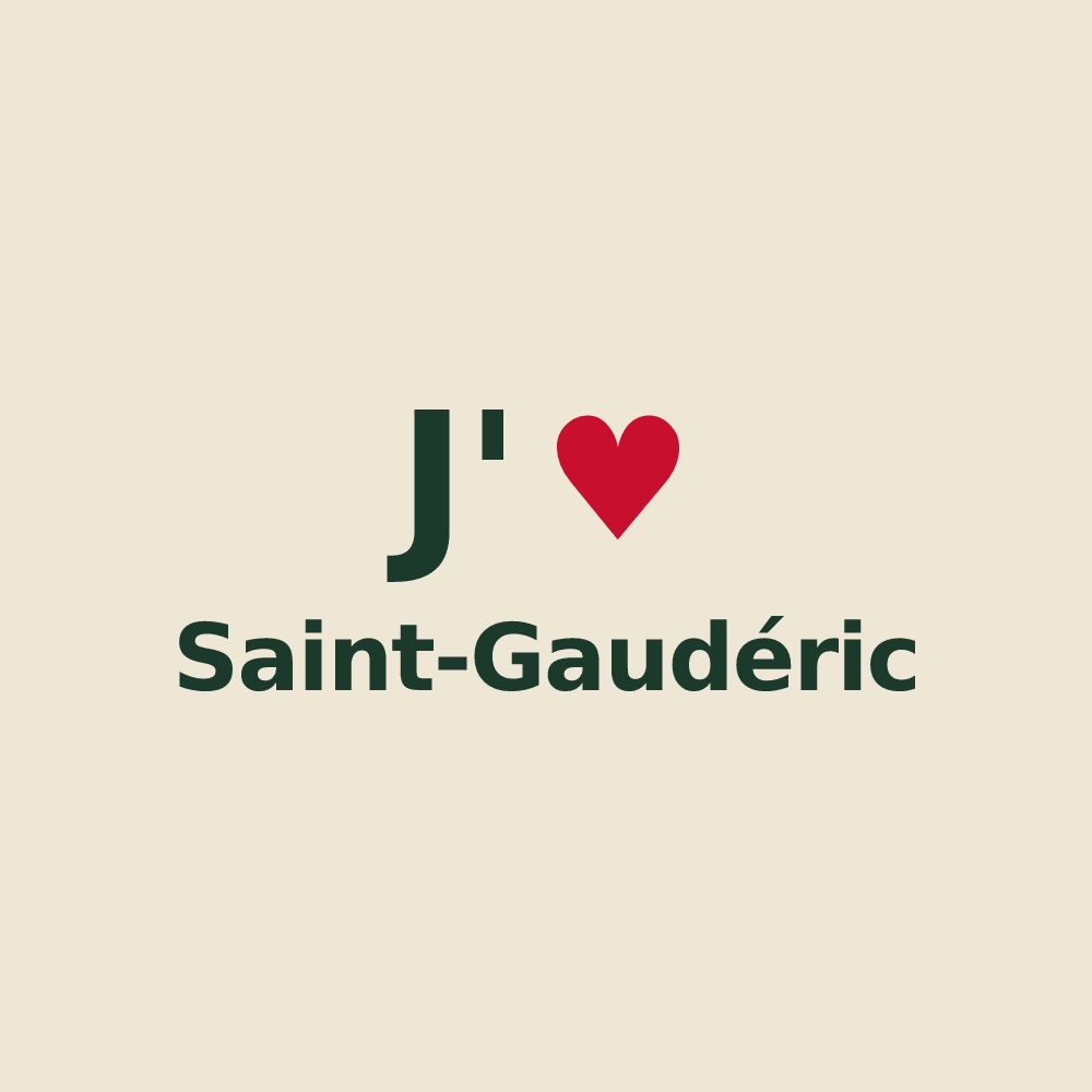 Tote bag personnalisé Saint-Gaudéric — design J'aime Saint-Gaudéric