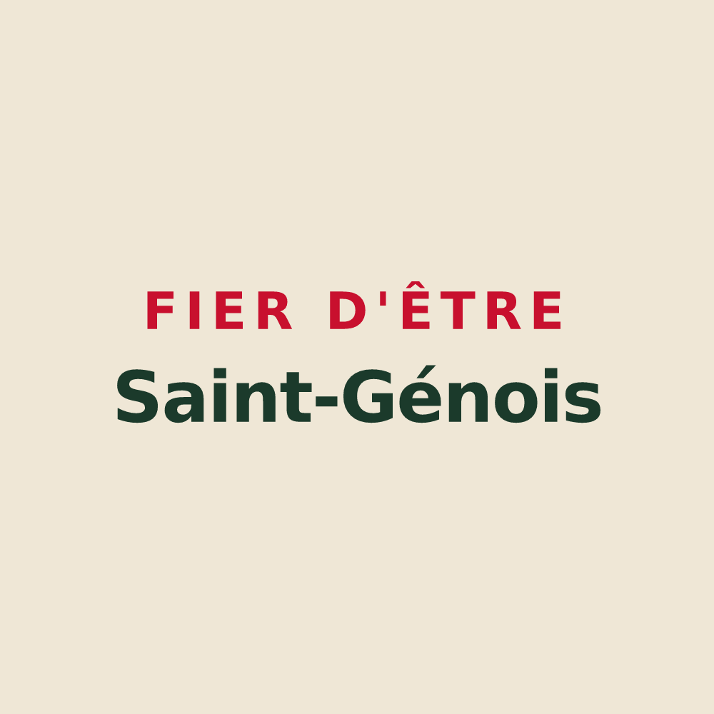 Tote bag « Fier d'être Saint-Génois » — design pour Saint-Gein