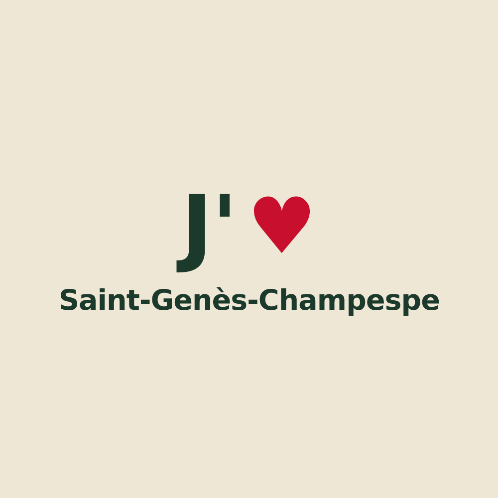 Tote bag personnalisé Saint-Genès-Champespe — design J'aime Saint-Genès-Champespe
