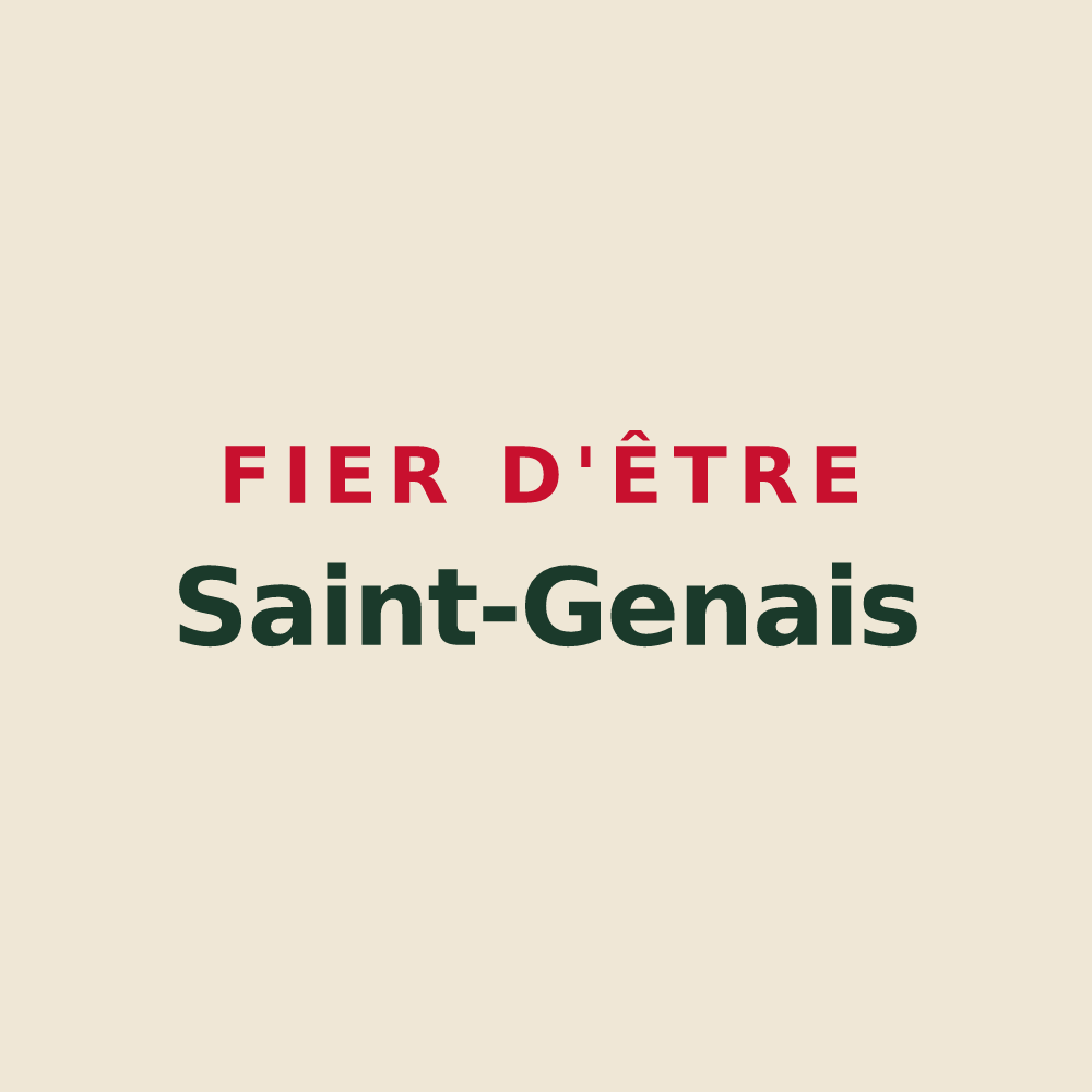 Tote bag « Fier d'être Saint-Genais » — design pour Saint-Genest