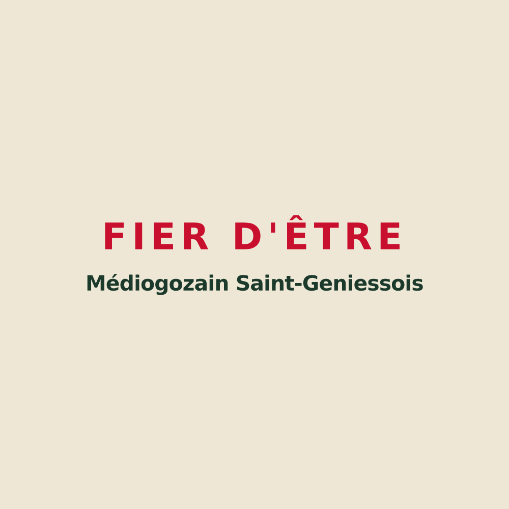 Tote bag « Fier d'être Médiogozain 
Saint-Geniessois » — design pour Saint-Geniès-de-Malgoirès
