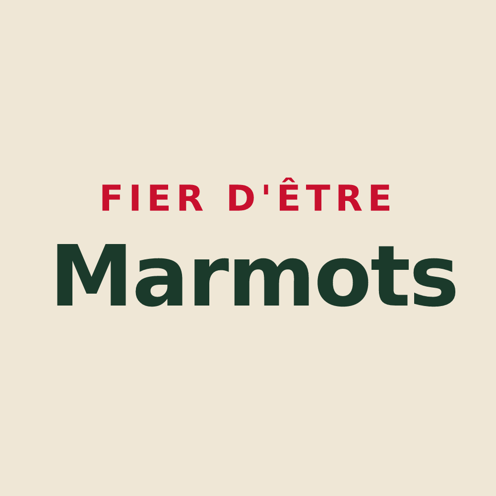 Tote bag « Fier d'être Marmots » — design pour Saint Geniez d'Olt et d'Aubrac