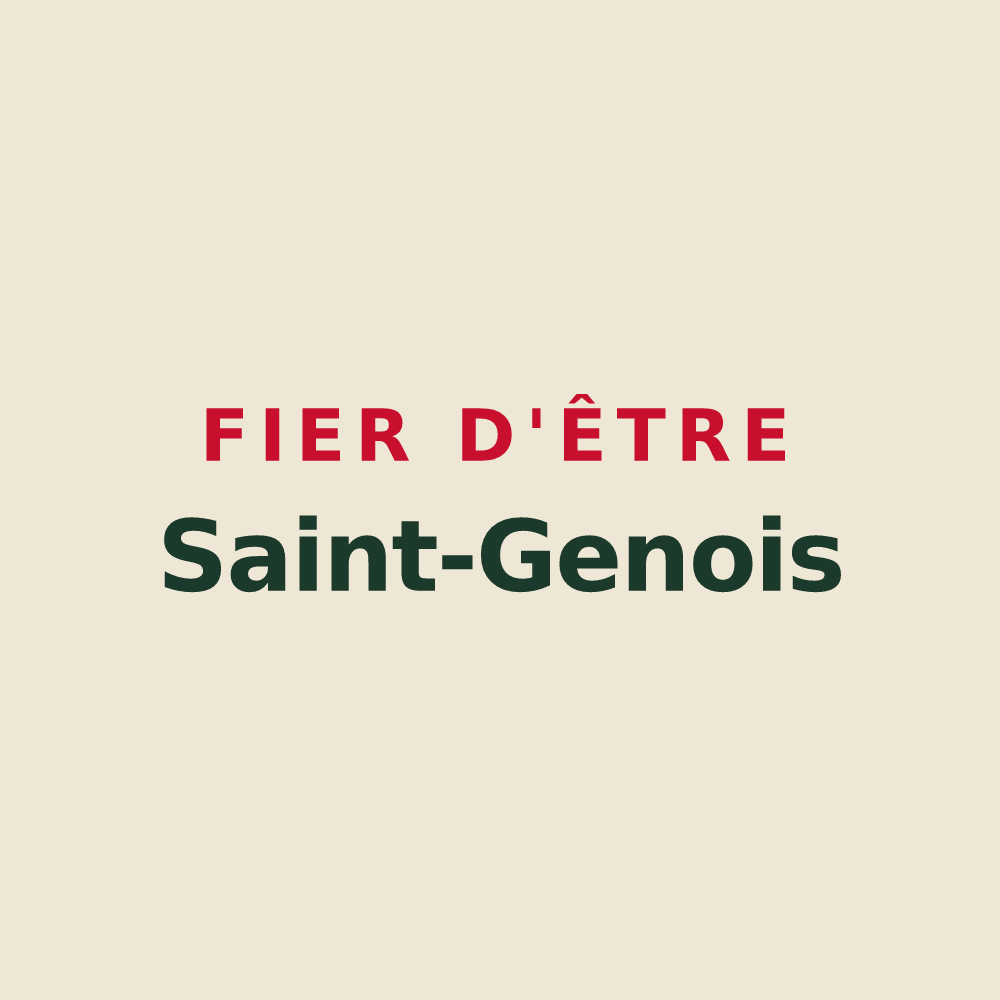 Tote bag « Fier d'être Saint-Genois » — design pour Saint-Genis-Laval