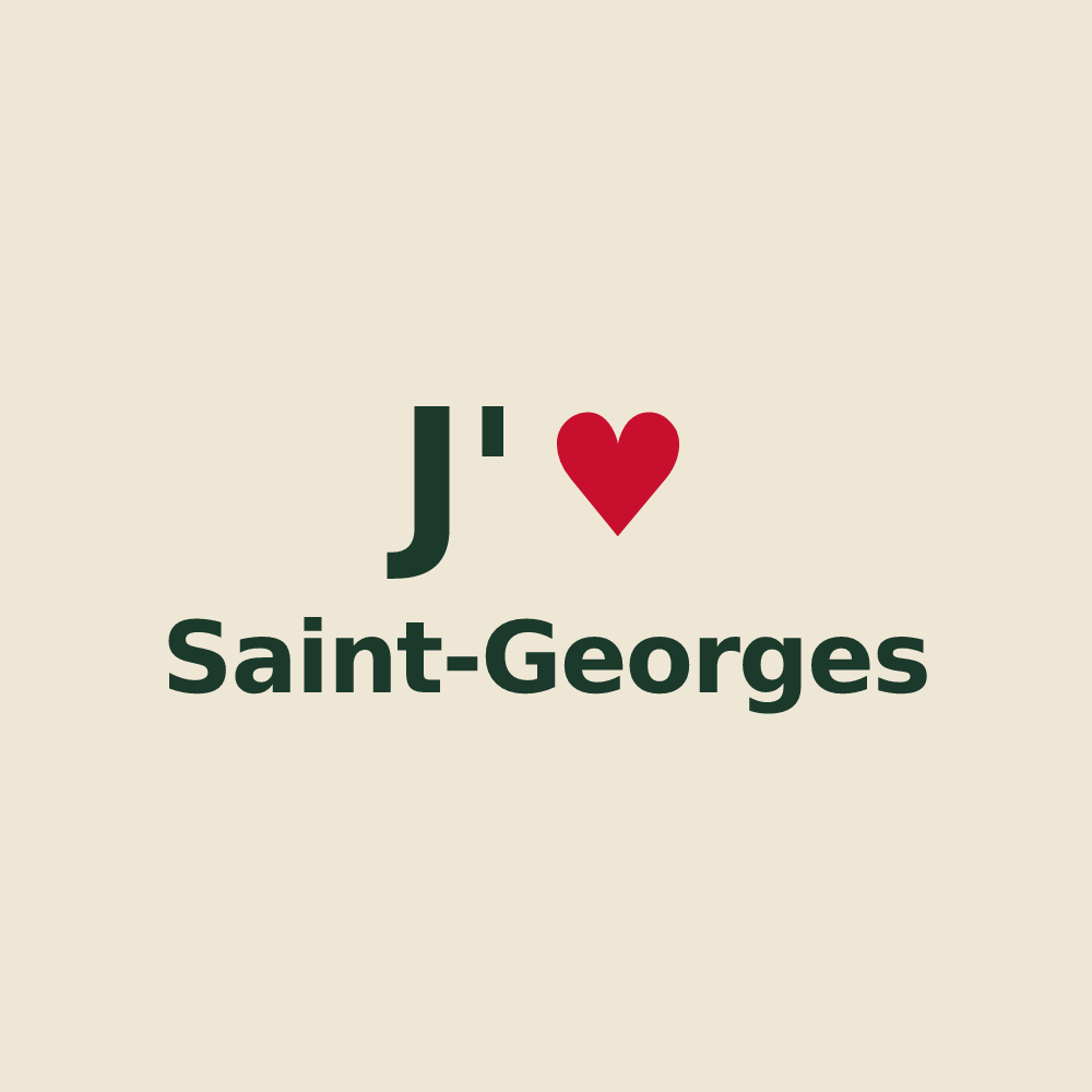 Tote bag personnalisé Saint-Georges — design J'aime Saint-Georges