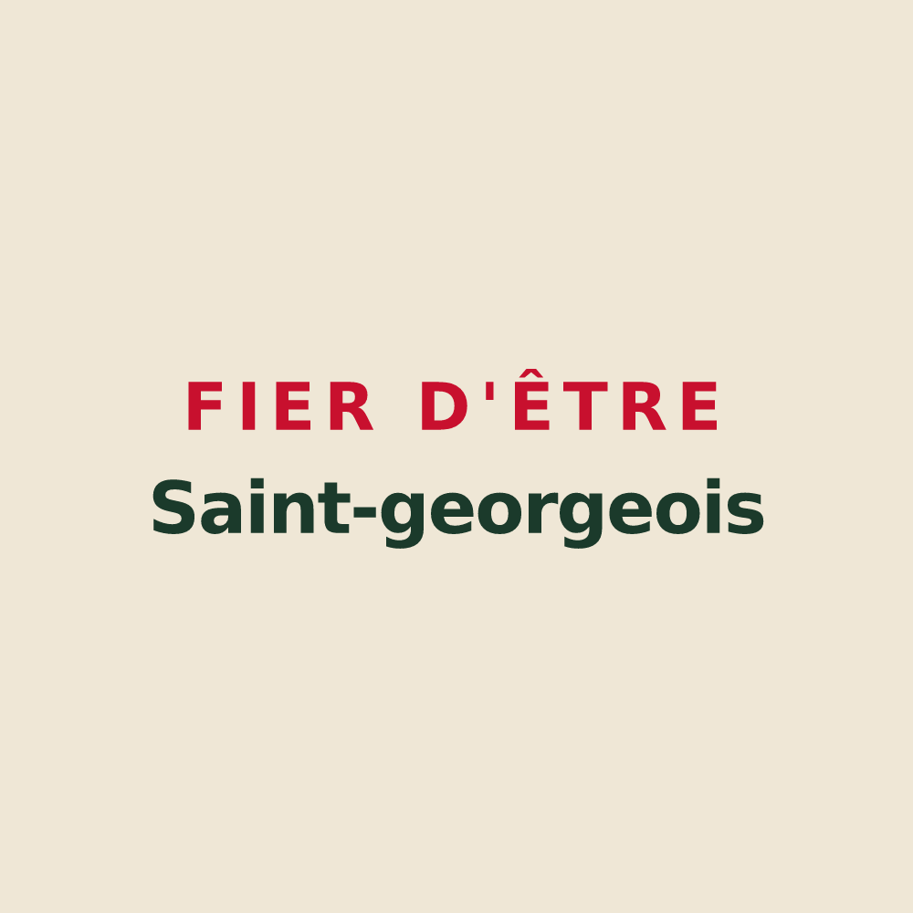 Tote bag « Fier d'être Saint-georgeois » — design pour Saint-Georges-sur-la-Prée