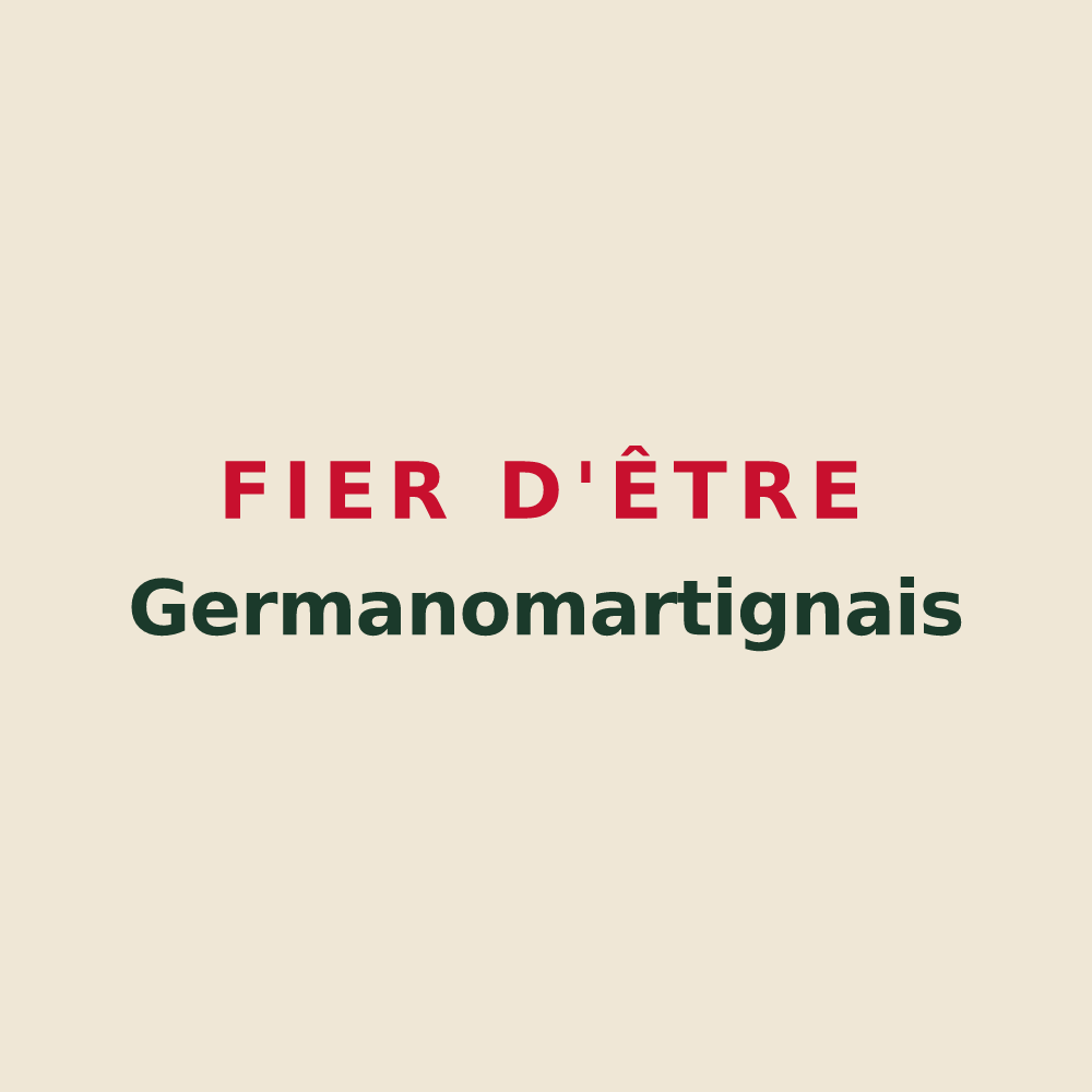 Tote bag « Fier d'être Germanomartignais » — design pour Saint-Germain-de-Martigny