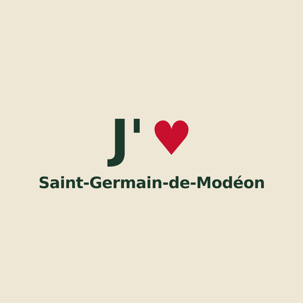 Tote bag personnalisé Saint-Germain-de-Modéon — design J'aime Saint-Germain-de-Modéon