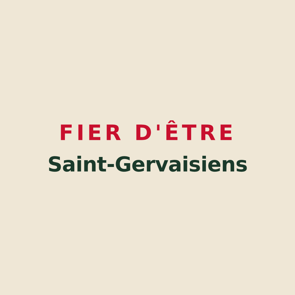 Tote bag « Fier d'être Saint-Gervaisiens » — design pour Saint-Gervais-des-Sablons