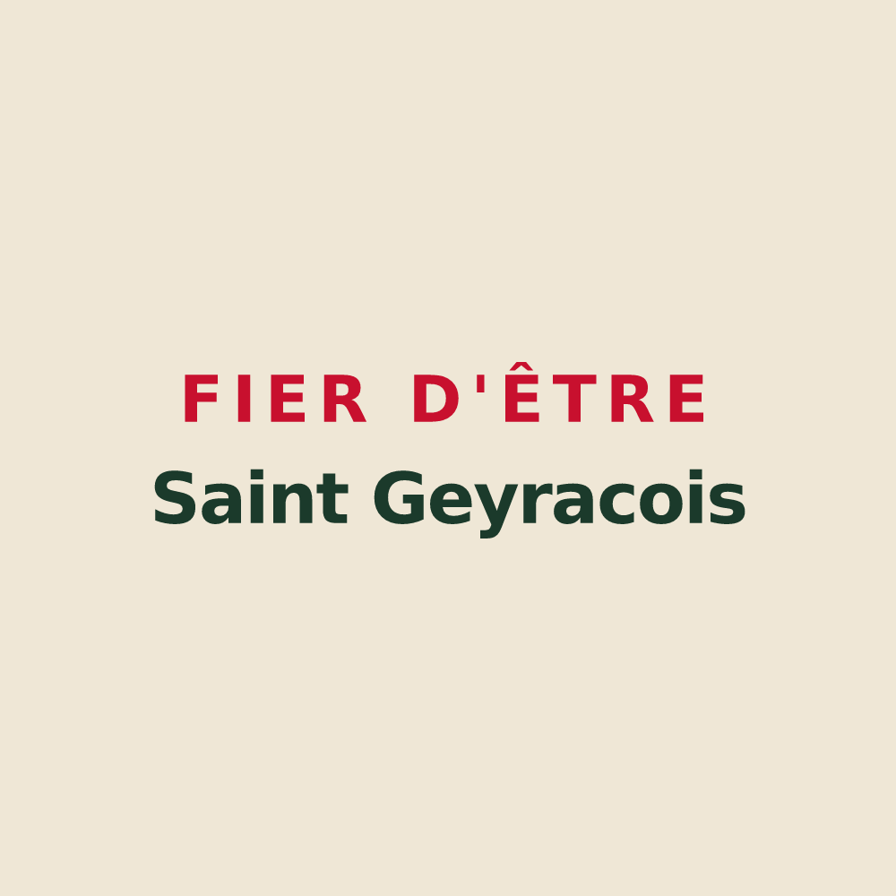 Tote bag « Fier d'être Saint Geyracois » — design pour Saint-Geyrac