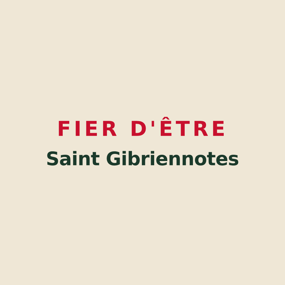 Tote bag « Fier d'être Saint Gibriennotes » — design pour Saint-Gibrien