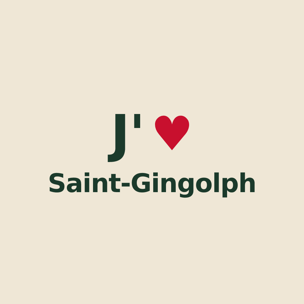 Tote bag personnalisé Saint-Gingolph — design J'aime Saint-Gingolph
