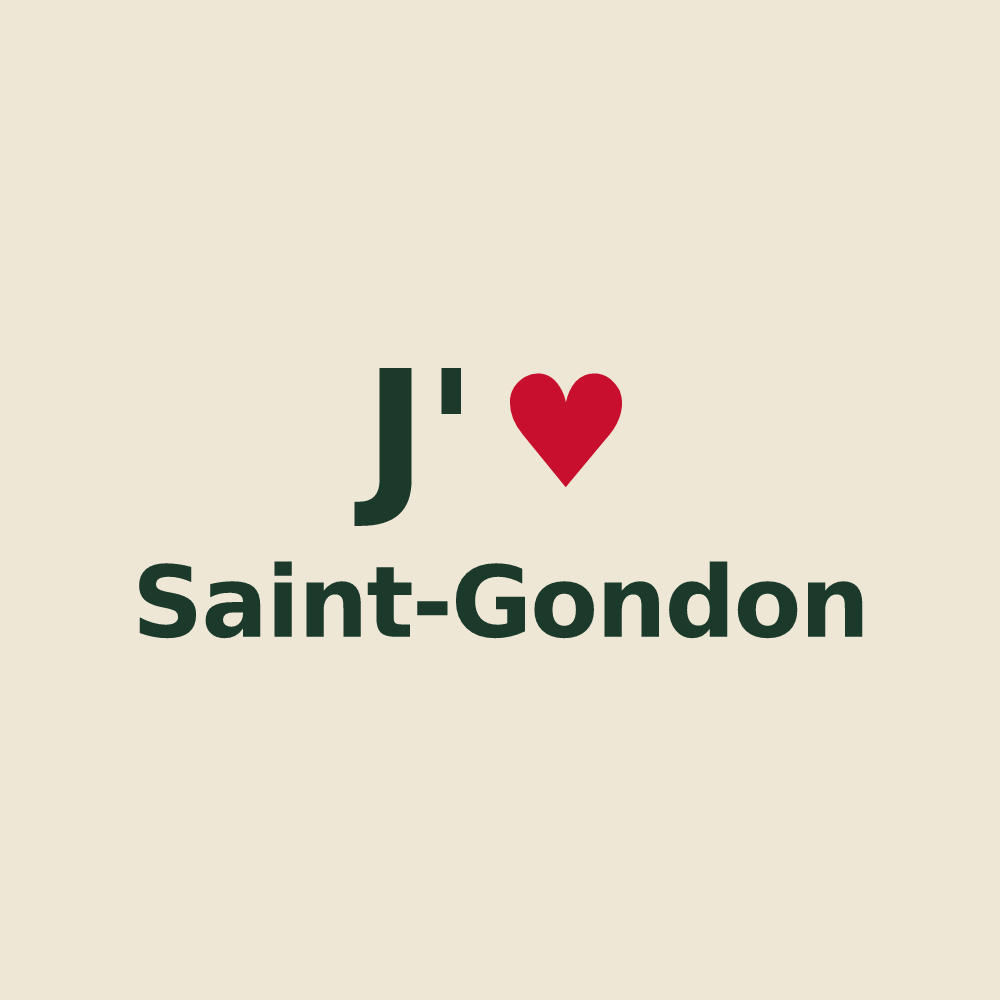 Tote bag personnalisé Saint-Gondon — design J'aime Saint-Gondon