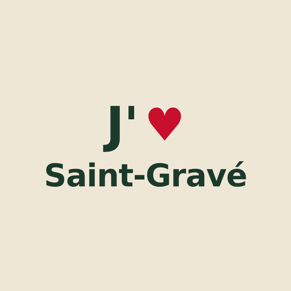 Tote bag personnalisé Saint-Gravé — design J'aime Saint-Gravé