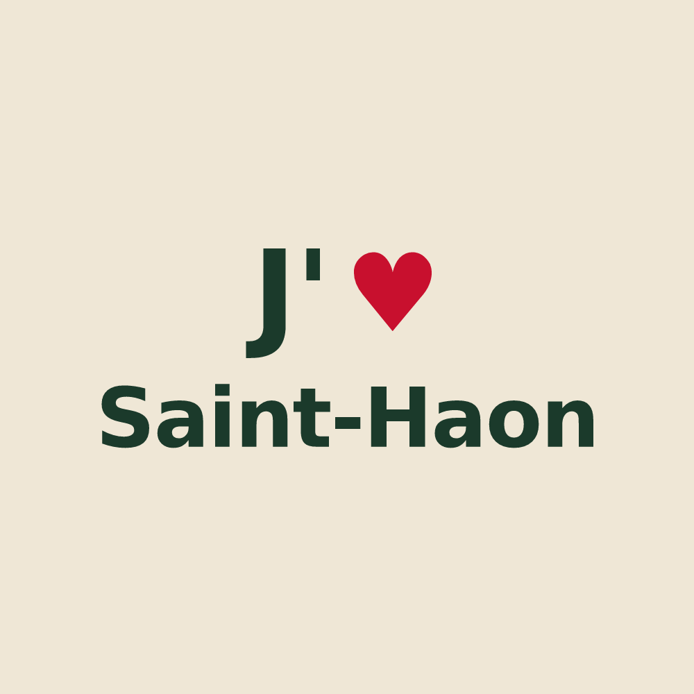 Tote bag personnalisé Saint-Haon — design J'aime Saint-Haon