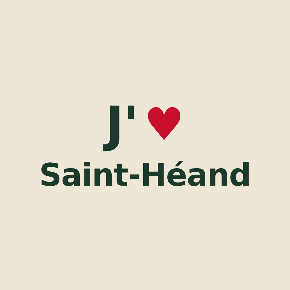 Tote bag personnalisé Saint-Héand — design J'aime Saint-Héand