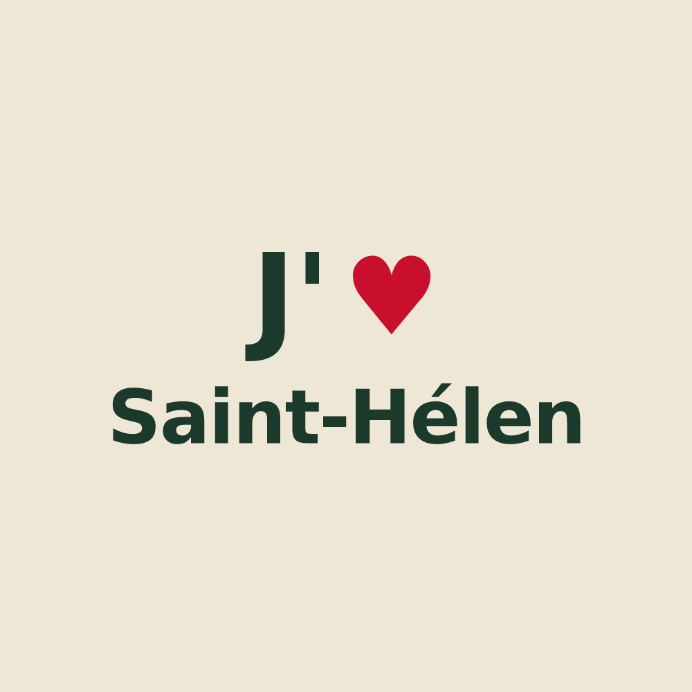 Tote bag personnalisé Saint-Hélen — design J'aime Saint-Hélen