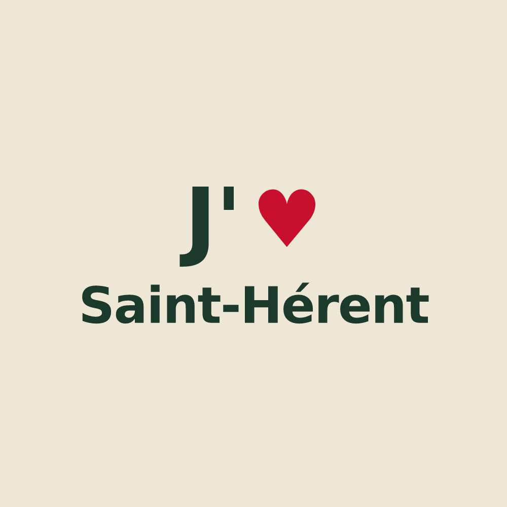 Tote bag personnalisé Saint-Hérent — design J'aime Saint-Hérent