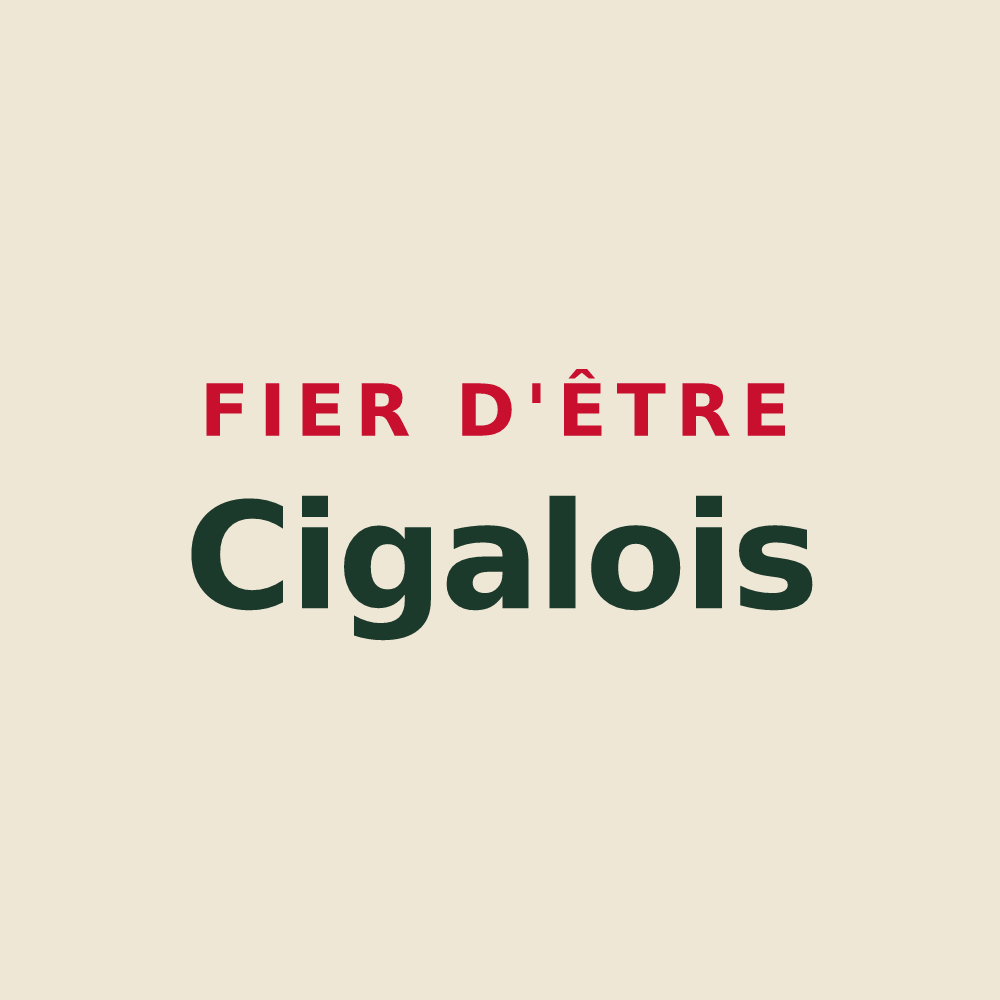 Tote bag « Fier d'être Cigalois » — design pour Saint-Hippolyte-du-Fort