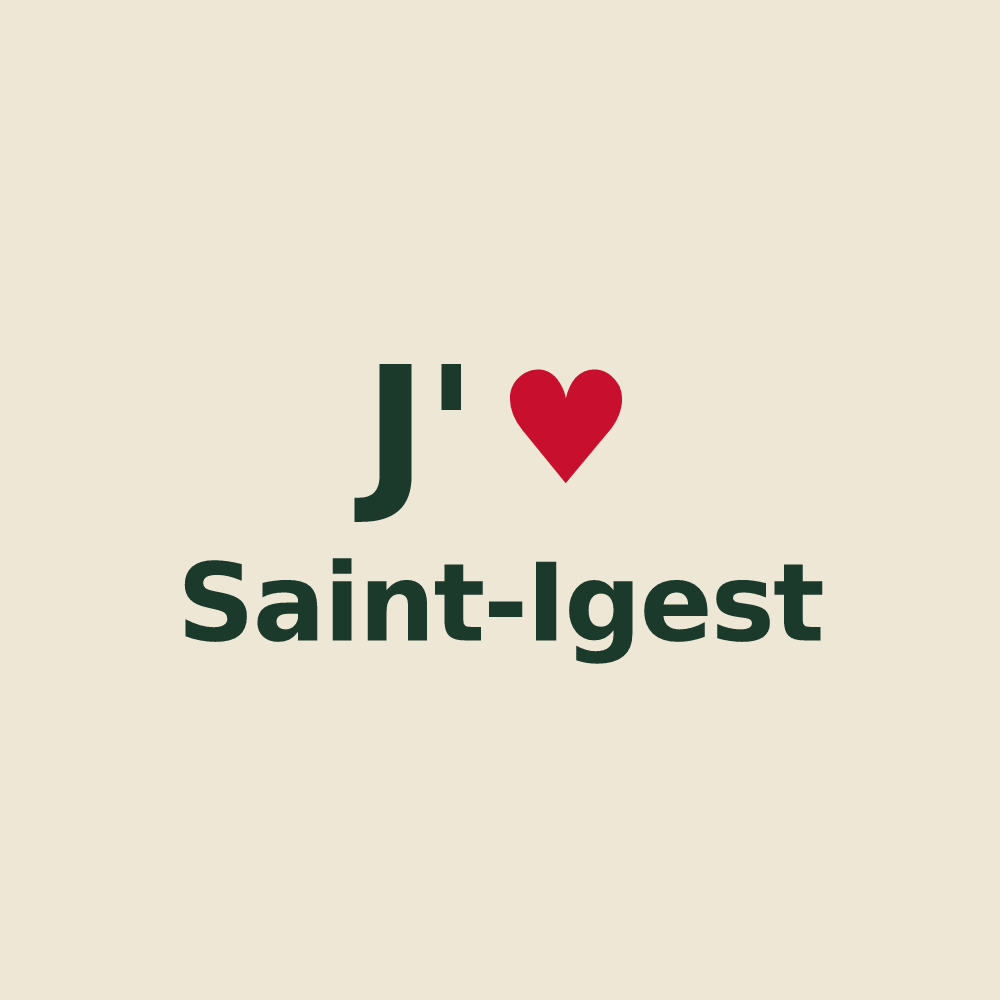 Tote bag personnalisé Saint-Igest — design J'aime Saint-Igest