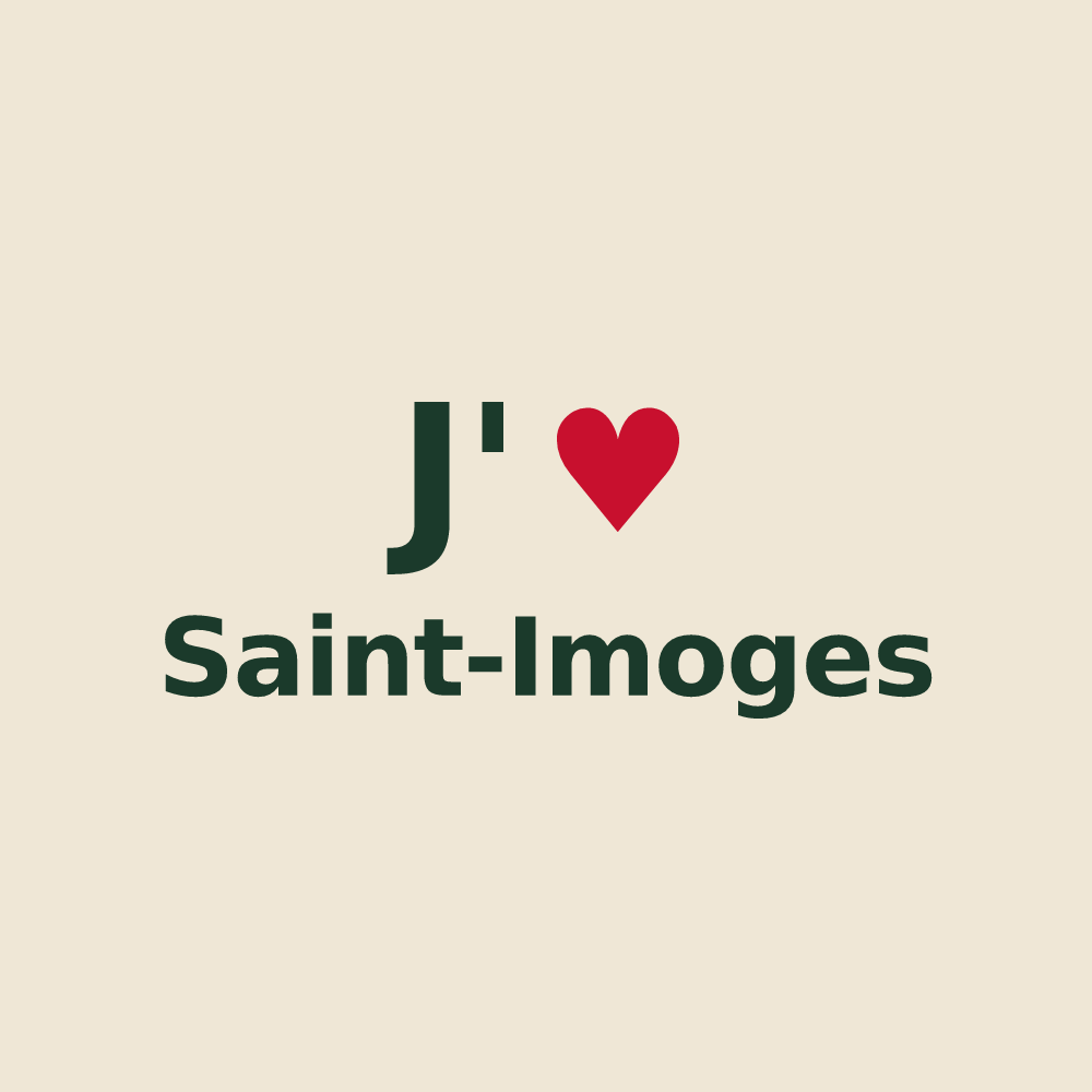 Tote bag personnalisé Saint-Imoges — design J'aime Saint-Imoges