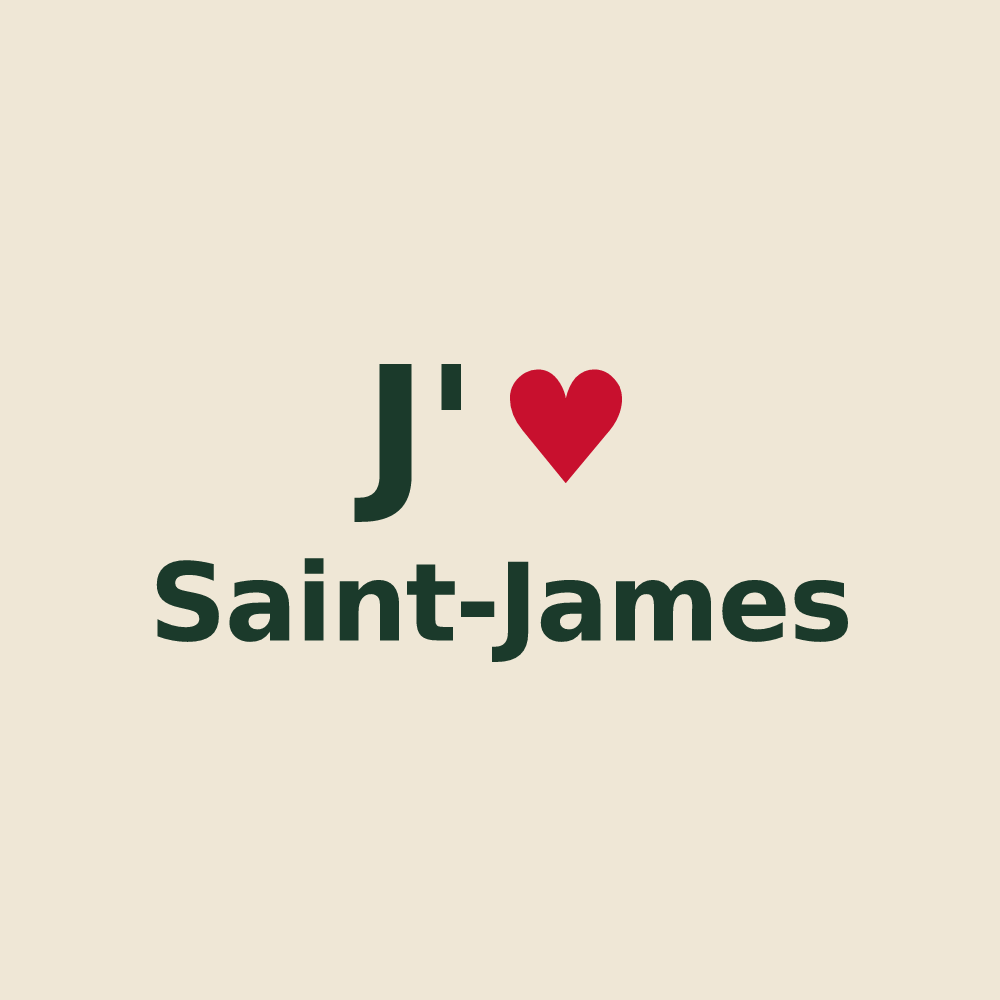 Tote bag personnalisé Saint-James — design J'aime Saint-James