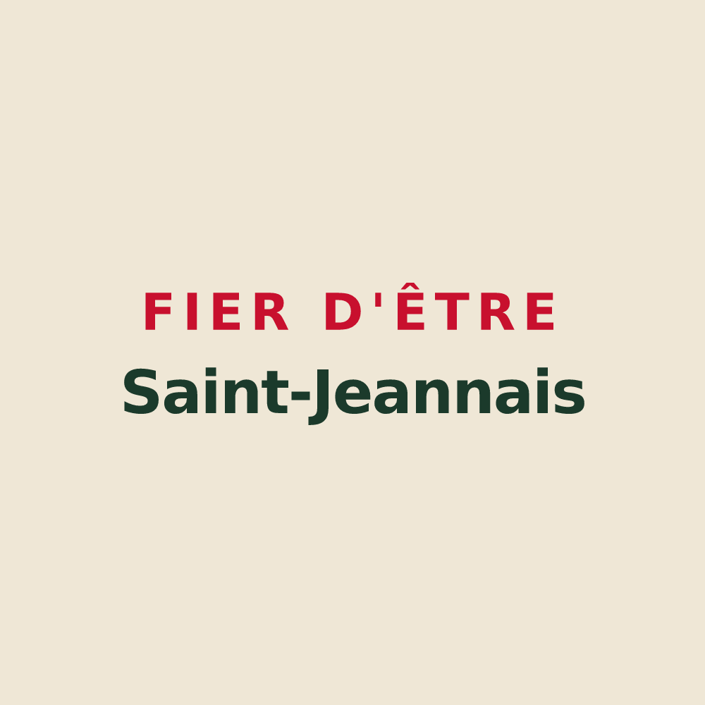 Tote bag « Fier d'être Saint-Jeannais » — design pour Saint-Jean-de-la-Rivière