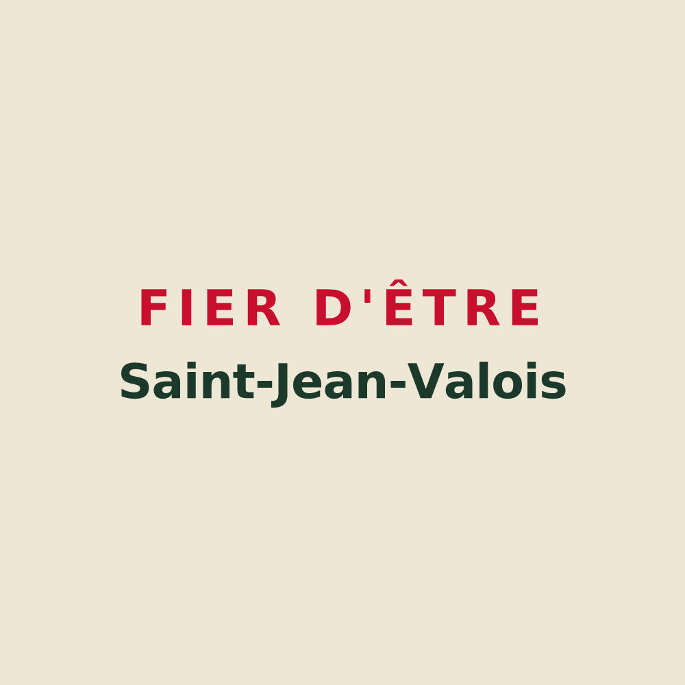 Tote bag « Fier d'être Saint-Jean-Valois » — design pour Saint-Jean-de-Vals