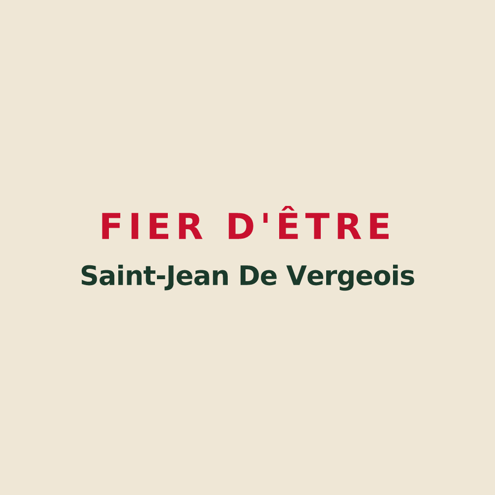 Tote bag « Fier d'être Saint-Jean De Vergeois » — design pour Saint-Jean-de-Verges