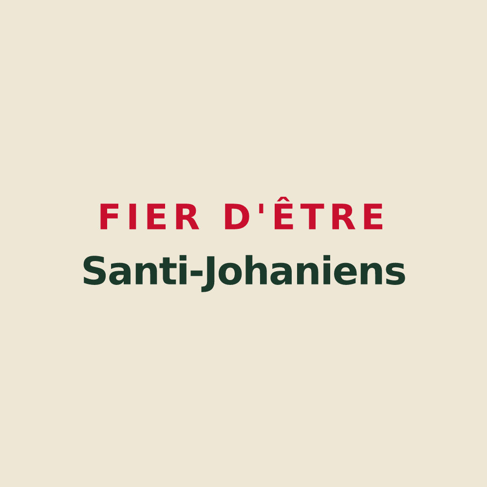 Tote bag « Fier d'être Santi-Johaniens » — design pour Saint-Jean-Kourtzerode