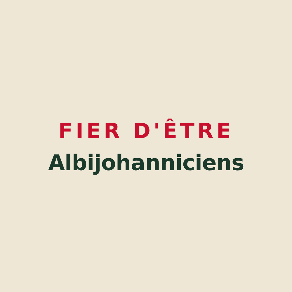 Tote bag « Fier d'être Albijohanniciens » — design pour Saint-Jean-le-Blanc