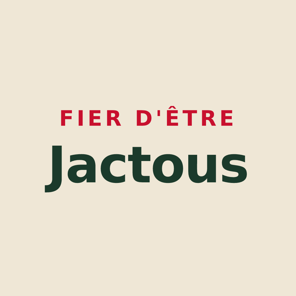 Tote bag « Fier d'être Jactous » — design pour Saint-Jean-le-Vieux