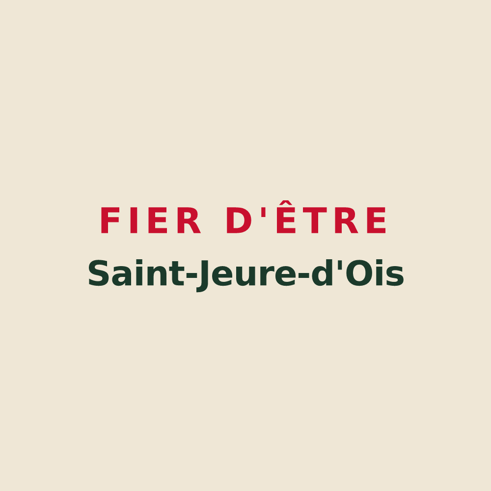 Tote bag « Fier d'être Saint-Jeure-d'Ois » — design pour Saint-Jeure-d'Ay