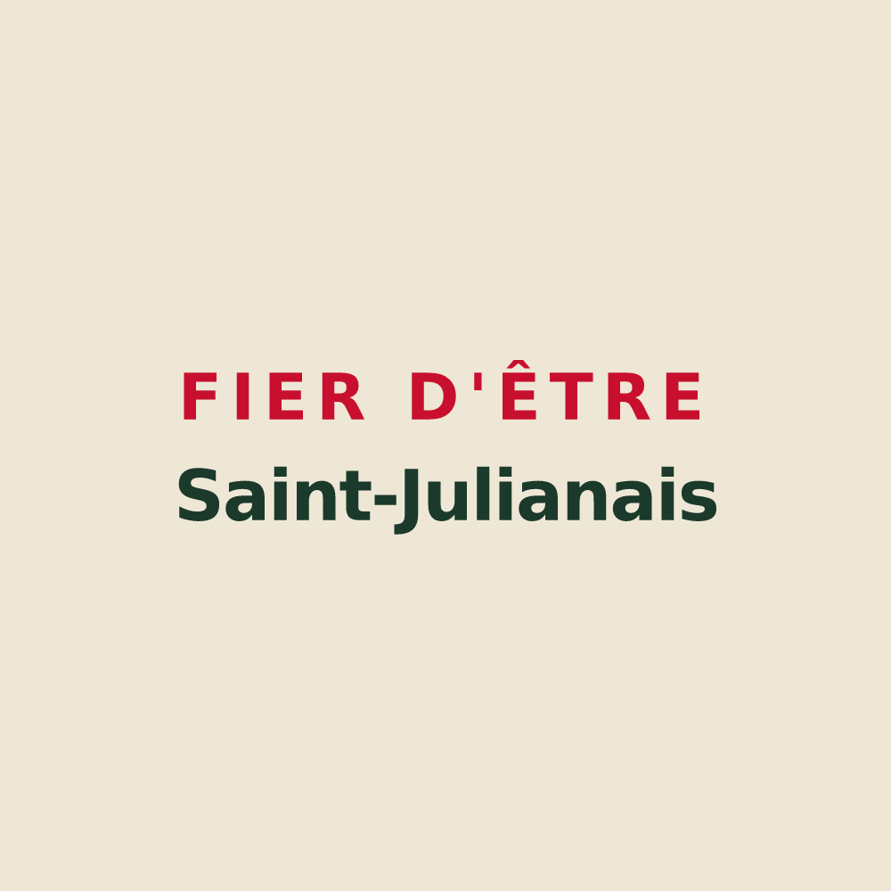 Tote bag « Fier d'être Saint-Julianais » — design pour Saint-Julia