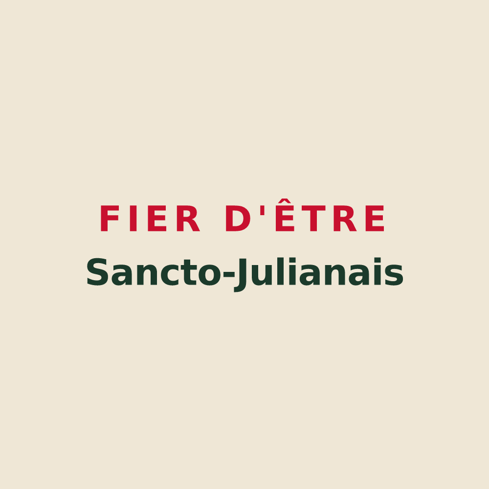 Tote bag « Fier d'être Sancto-Julianais » — design pour Saint-Julien-l'Ars