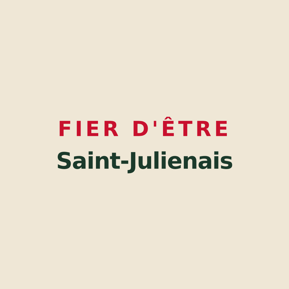 Tote bag « Fier d'être Saint-Julienais » — design pour Saint-Julien-sur-Calonne
