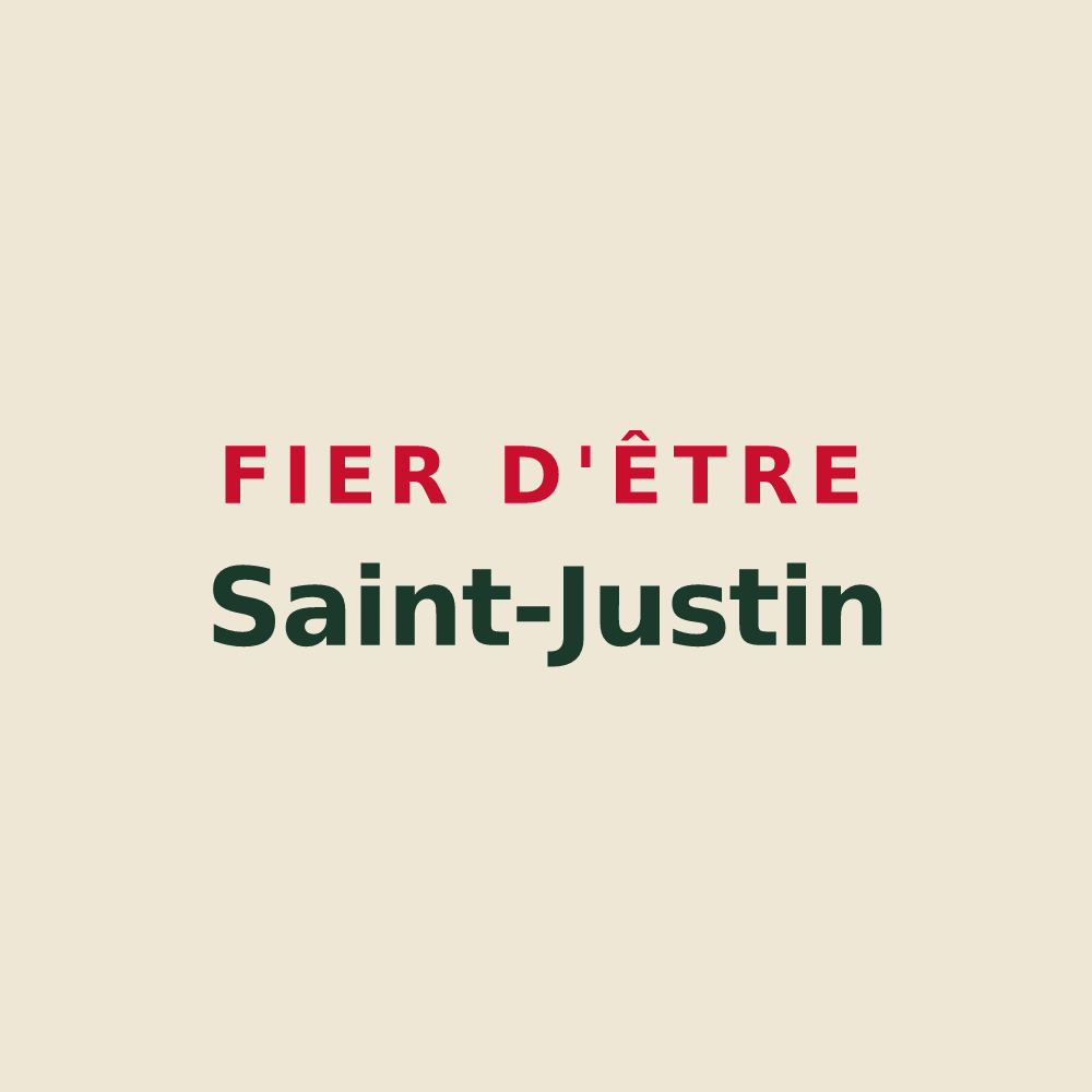 Tote bag « Fier d'être Saint-Justin » — design pour Saint-Just-sur-Dive
